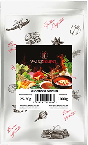 Steakhouse, Steakhaus Gourmet, Grill – Gewürz, feinstes BBQ Grillgewürz, Bratengewürz. Beutel 1000g. (1,0KG)