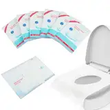 flintronic Toilettenauflage, 60 Stück Einweg Toilettensitzbezug, Spülbare Toilettenauflage, Wasserdichte Toilettenauflagen, Einzeln Verpackt, für Reisen, Geschäftsreise, Offentliche Toiletten