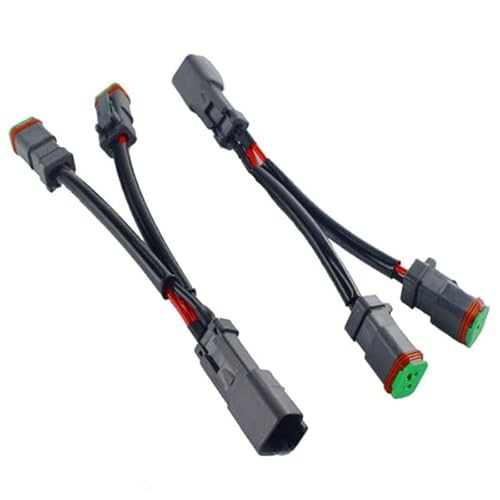 Kopinma Y Typ Kabel Deutsch DT DTP 2 Pin Buchsen Adapter für LED Pod Arbeits Scheinwerfer NachrüStungs Stecker Kabelbaum