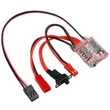 Greluma 1 Stück RC 30A Brushed ESC Elektronischer Geschwindigkeitsregler mit Bremse für RC Car Boat Tank, passend für 130/180/260/280/380 Brushed Motor