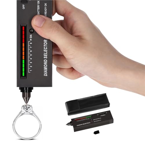 Härteprüfgerät, Diamant-Tester-Stift, hohe Genauigkeit, Diamant-Auswahl-Detektor, Edelstein-Schmuck-Prüfgerät mit Koffer, Hand-Härteprüfer