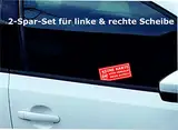 INDIGOS UG - Aufkleber/Autoaufkleber nix Stop Keine Karte Auto gegen nervige Autohänder - rot - 2'er Sparset - 100x57 mm