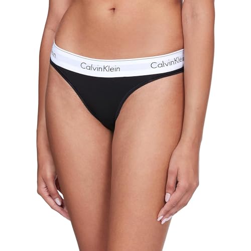 Calvin Klein Damen String Tanga, Schwarz (Black), M