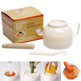 babynahrungszubereiter babybrei Baby Pürierset zum Stampfen und Pürieren von Essen Schlüssel Stampfer Frisches Essen Gemüse Obst Pürieren Brei Teller mit Saugnapf ür kleinereling Kleinkinder
