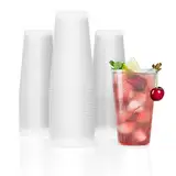 Metionga 50 Stück Partybecher Set, Plastikbecher Bruchsichere Polypropylen Mehrwegbecher, Becher 480 ML /16 OZ Mattierte Trinkbecher für Restaurants Geburtstag, Hochzeit, Camping