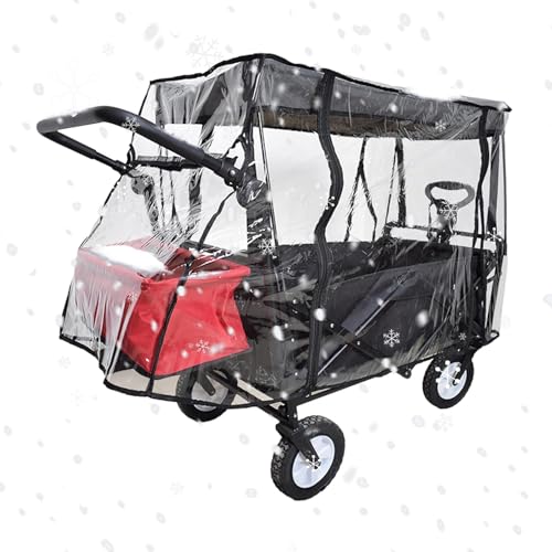 Regenschutz für Trolleys Regenschutz Regenschutz für Bollerwagen | Regenschutz für Faltwagen | Regenschutz für tragbaren Bollerwagen | Faltbarer Regenschutz für Gartenwagen und Camp