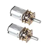 ALAMSCN 2PCS DC 6V 200RPM N20 Micro Getriebe Motor Getriebe Geschwindigkeit reduzierender Motor für elektronische Türschlösser, Roboter, medizinische Ausrüstung, DIY Spielzeugauto, 3D-Druckstift ​