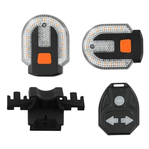 Fahrrad-Signalleuchten, Roller-Blinker mit Hupe, USB-wiederaufladbar, linke und rechte Rücklichter, helle Sicherheitsanzeigen, einfache Installation, für Messenger, Pendeln