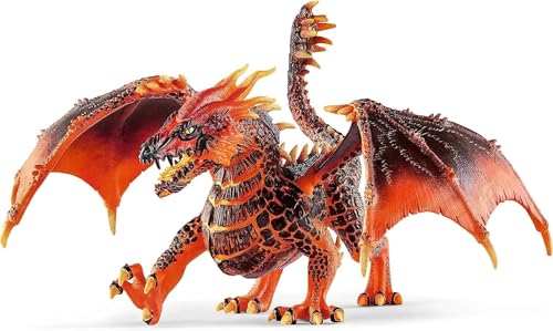 schleich ELDRADOR CREATURES | Lavadrache 70138 | ELDRADOR schleich Monster Spielfigur mit beweglichem Unterkiefer und Flügeln | tolles Geschenk für Mädchen und Jungen | ab 7 Jahren | 20 x 14 x 15 cm