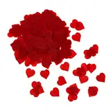 Oblique Unique® Papier Herz Konfetti 1000 Stk. Herzen Tisch Streu Deko für Valentinstag Kinder Geburtstag Party Feier JGA Junggesellinnenabschied Hochzeit (Rot)