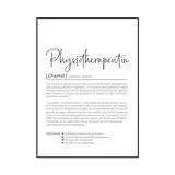 Physiotherapeutin Physiotherapeut Definition, Geschenk Poster personalisiert, Physiotherapie, Geburtstagsgeschenk Physio, Geschenk Geburtstag Weihnachten, Danke sagen, Wörterbuch, Skandinavisch