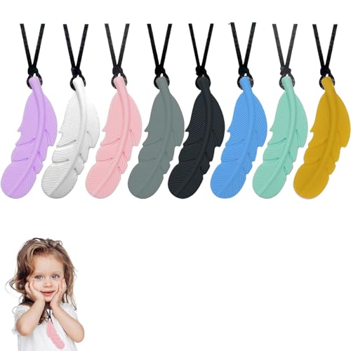 agogue 8 Stück Kaukette Für Kinder, Silikon Chew Werkzeug Kauen Anhänger, Für Jungen Mädchen Mit Autismus Oral Motor Zahnen Beißen Bedürfnisse