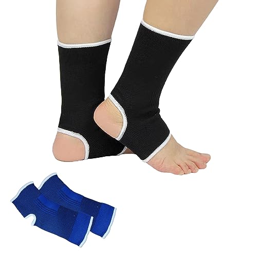 ZEACCT 2 Paar Fußgelenkbandagen, Sprunggelenkbandage, Knöchelbandage Elastische Fußbandagen für Kompressionseffekt Sport Kickboxen Muay Thai Freefight für Mehr Schutz Beim Sport