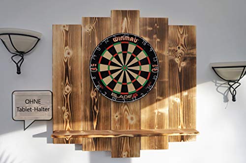 WDS Darts Sports Wooden Dartboard Surround - Premium Dart-Wandschutz | Catchring | Dart Umrandung (Ohne Tablet-Halter)