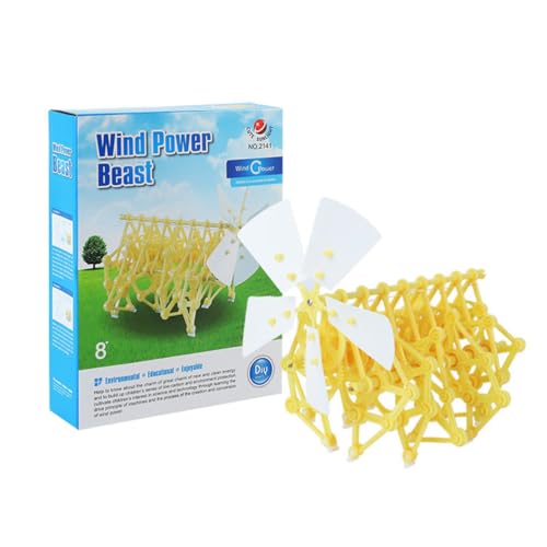 Windkraftwerk Vertikal 2 Sätze Mechanisches Biest DIY Windkraftanlage Auto Automatik Bionisch Biest Mechanisch Montage Tier Spielzeug Wissenschaft und Technologie kleine Technik