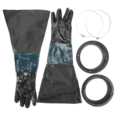 Nagoyuki Sandstrahl Handschuhe Sandstrahler Teile 60Cm mit O Ringen für Sandstrahl Kabine