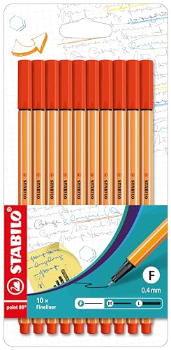 Fineliner - STABILO point 88 - 10er Pack - rot