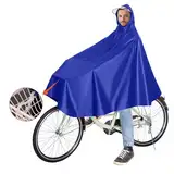 Rawhui Regenponcho Fahrrad Wasserdicht, Regenjacke Fahrrad Damen Herren Unisex Fahrrad Poncho Regencape Fahrrad, Rain Poncho Regen Poncho Cape, Regenponcho Lang für Backpacking Camping Outdoors