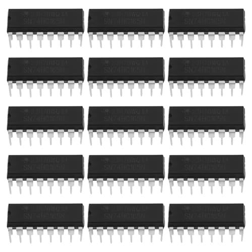 VGOL 25 Stück DIP16 IC 8BIT Parallel-In/Serial-Out Schieberegister 16 Pin Computer Durchgangslochgeräte SN74HC165N Schwarz für Kommunikationsgeräte