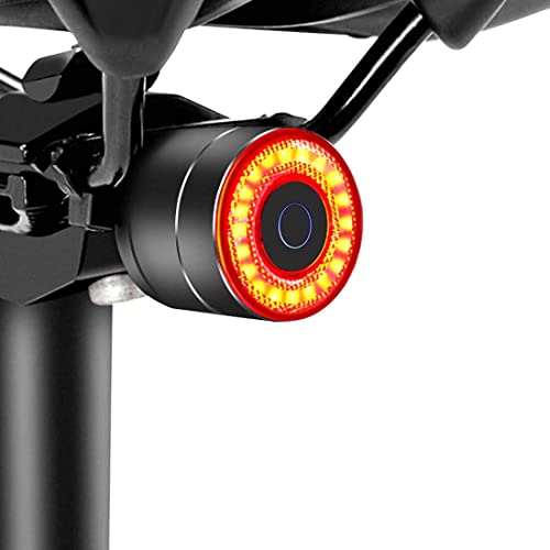 Monkey Home Smart Fahrrad Rücklicht, Auto On/Off Fahrrad Taschenlampe StVZO Zugelassen USB Akku, LED Fahrradlichter für Kinder und Erwachsene