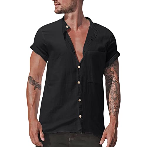 Generisch arbeitstshirts Herren 10er Pack Hawaii Hemd männer Hemden bügelfrei grau Hemden Herren Kurzarm weiß Herren Hemden Slim fit kurz Weisse Hemden Kurzarm Karierte Hemden Herren blau