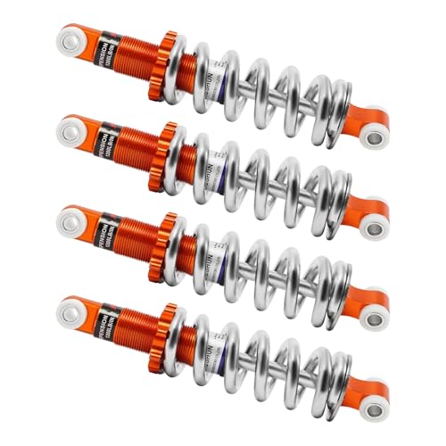 4 Stück Stoßdämpfer Hinten,Hydraulischer Federdämpfer,Einstellbare Federspannung Passt,Tragfähigkeit 1200 Pfund,Für Bike,Elektroroller,Dirtbike