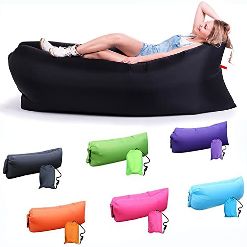 DERJLY Aufblasbares Luftsofa, Luftsofa mit Tragetasche, Tragbares Wasserdichtes Aufblasbare, Air Lounger, für Garten, Seeufer, Strand, Camping und Musikfestivals
