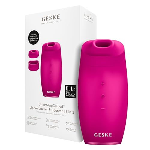 GESKE | SmartAppGuided™ Lip Volumizer & Booster | 6 in 1 | Quick Lip Plumper | Lippenbooster vollere Lippen | Lippenauffüller & Lippenvergrößerer automatisch | Vergrößerung Lippen Volumen Selfie