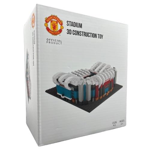 FOCO Offizielles Lizenzprodukt Manchester United Old Trafford FC BRXLZ-Steine 3D-Mini-Fußballstadion Bau-Set