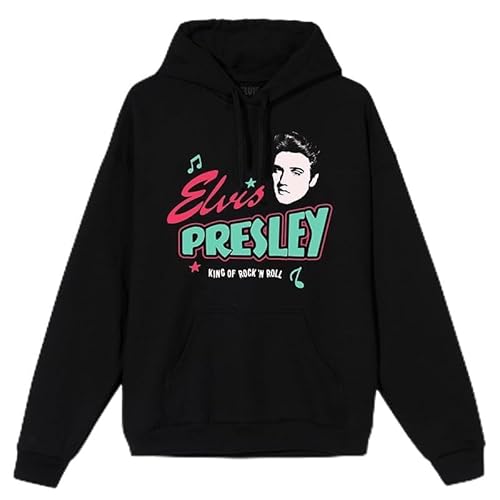 ELVIS PRESLEY Unisex-Erwachsene Artist Merch, Schwarz, X-Large