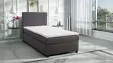 Kuechen-preisbombe Boxspringbett Hotelbett 90x200 Bonellfederkern Bett mit Topper Paxos II grau