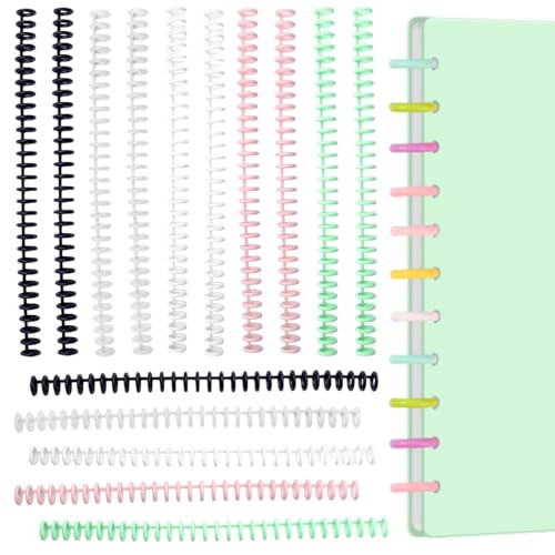 Sctmda Bindekämme Kunststoff 15 Stück 30 Schlaufen Kamm Binderücken 9 mm Bindekämme A4 Spiralbinderücken Binderücken Plastikbindung Spiralbinderücken Set für Notizbuch Loseblattbinder 5 Farbe