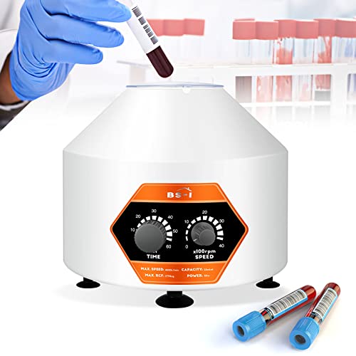 Bonvoisin Labor Zentrifugenmaschine 6X20ml, 4000rpm, 60min Timing, 1790xg Zentrifugalkraft mit transparentem Deckel, PRP PRF Gebrauch für 5/7/10ml Zentrifugenrohre Vacutainer 10/15ml (Original)