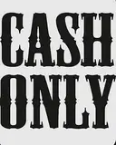 Cash Only - Allwetter-Aufkleber, Vinyl-Aufkleber, Auto, Laptop, LKW, Werkzeugkasten, Fenster, Tumbler, Boot, Anhänger usw (Gelb, 5x6)