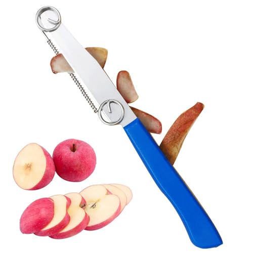 Obstschäler Und Messer 3 In 1 Multifunktions Sparschäler Gemüseschäler Pendelschäler Kartoffelschäler Tomatenschäler Universalschäler, Verstellbare Feder Für Käse, Zitrone, Kartoffeln, Knoblauch