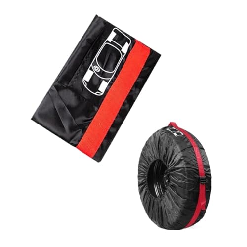 BooeDareno Universal-Ersatzreifenabdeckung, 33-45,7 cm, Polyester, Aufbewahrungstasche für Autoreifen, Autoreifenzubehör, Auto-Fahrzeug-Radschutz