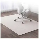 Bürostuhlmatte für Teppichböden, leicht zu gleiten, rutschfeste Unterseite, leicht zu reinigen, Schreibtischteppich für Zuhause und Büro, Beige, 90 x 150 cm