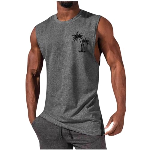 coupons rabatt Angebote Tank Top Herren Kurzarm Sommer Unterhemd Stretch Bequeme T Shirt Baumwolle Sport Muskelshirt Regular Fit Workout Tanktop Bodybuilding Trägershirts 2024 Achselshirts