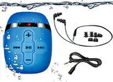 HiFi Sound Wasserdichter MP3 Player zum Schwimmen und Laufen, Unterwasser-Kopfhörer mit kurzem Kabel (3 Arten Ohrhörer), mit Shuffle Funktion