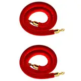 CIFIEXUE Säulenseil Partydekorationen Für Den Roten Teppich 2-Teiluxuriöse Samtseilbarriere Mit Schnappenden Absperrseil Für Hotels Museen Konzertorte (60 Cm/24 Zoll/2 Fuß)/Color/150Cm/59Inch/5Ft