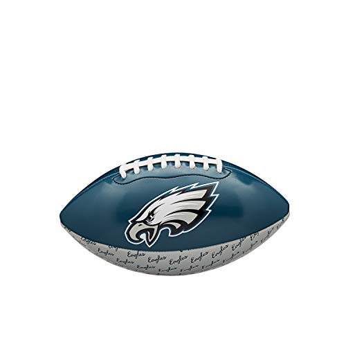 Wilson American Football NFL CITY PRIDE, Philadelphia Eagles, Mischleder, Für Freizeitspieler, Petrol/Silber, WTF1523XBPH