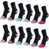 Libella 12 Paar Kindersocken Mädchen Sportsocken Baumwolle bunt Cotton modische makronen Füßlinge 2890 31-34