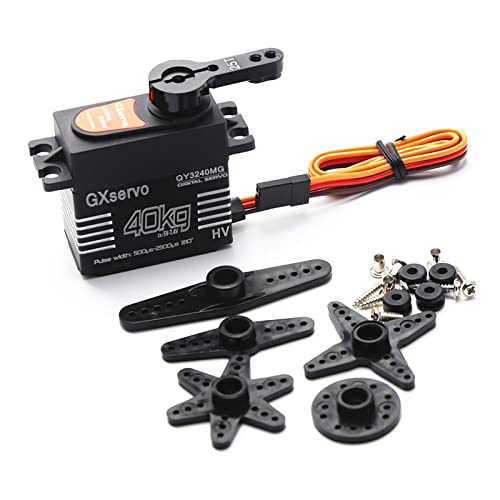 Digital RC Servo 40KG Metall Wasserdicht Servo Modellbau Lenkung mit Metallgetriebe für RC Modelle, Starrflügel, Auto 1/10 1/8, Roboter und intelligenten DIY (1 Stücke)