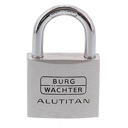 Burg-Wächter Vorhangschloss Alutitan, Aluminium, 6, 5 mm Bügelstärke, Innenwerk rostfrei, 770 40 SB, 40 mm