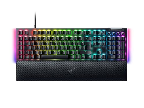 Razer BlackWidow V4 - Mechanische Gaming-Tastatur - Razer Snap Tap (Mechanische Yellow Switches, 6 Makro-Tasten, Doubleshot-ABS-Tastenkappen, Chroma RGB) QWERTZ DE-Layout | Schwarz