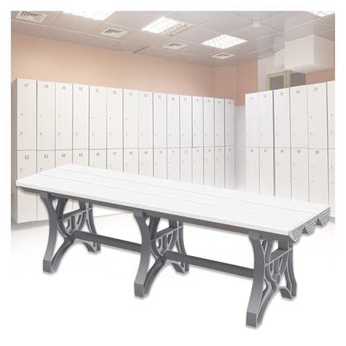 Badehaus - Umkleidebank Öffentliche Umkleidekabinen Umkleidebank Schulbadezimmer/Sportbadezimmer Rutschfester Umkleidehocker/Schuhwechselstuhl Wasserdicht ABS-Kunststoff-Lamellen Belastbarkeit 500 kg(