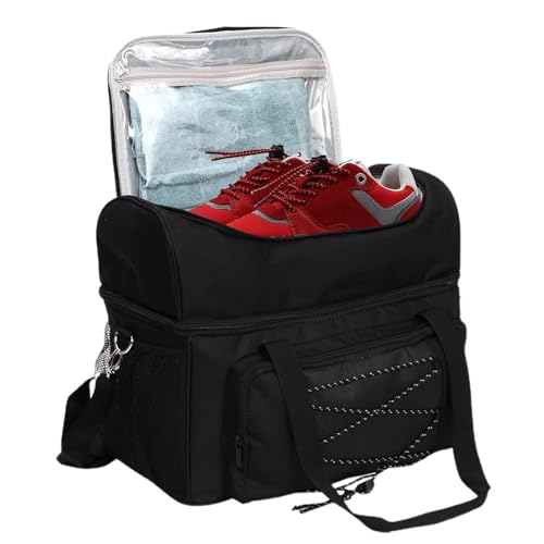 Bowlingtasche für 2 Bälle, Bowlingtasche für 2 Bälle - Tragetasche zum Bowling mit gepolstertem Riemen - Doppelte -Tragetasche, Bowlingtasche für 2 Bälle mit Ballhalter für Herren
