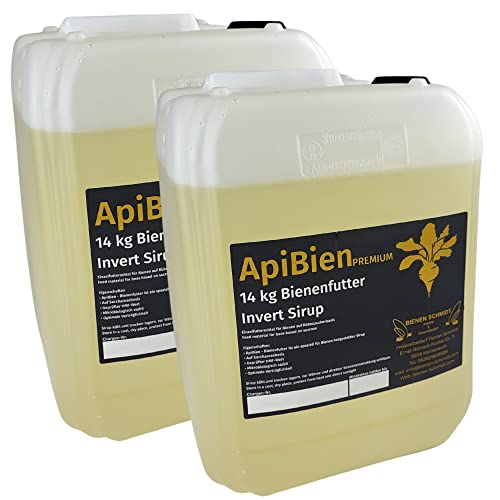 2x APIBIEN Premium Bienenfutter Invert Sirup 14 kg flüssig im Kanister Rübenzuckerbasis