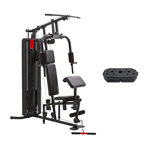 Christopeit Sport SP 2000 inkl. Gewichtsplattenset - Kraftstation für Oberkörper, Arme, Bauch und Beine - Ganzkörpertraining zuhause - Multi-Gym schwarz