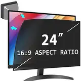 PYS 24 Zoll Blickschutzfolie für 16:9 Ultra-Slim Bezel Monitor Selbstklebend Abnehmbar Blickschutzfilter Blendfrei Blaulicht Blocking Bildschirm Schutzfolie